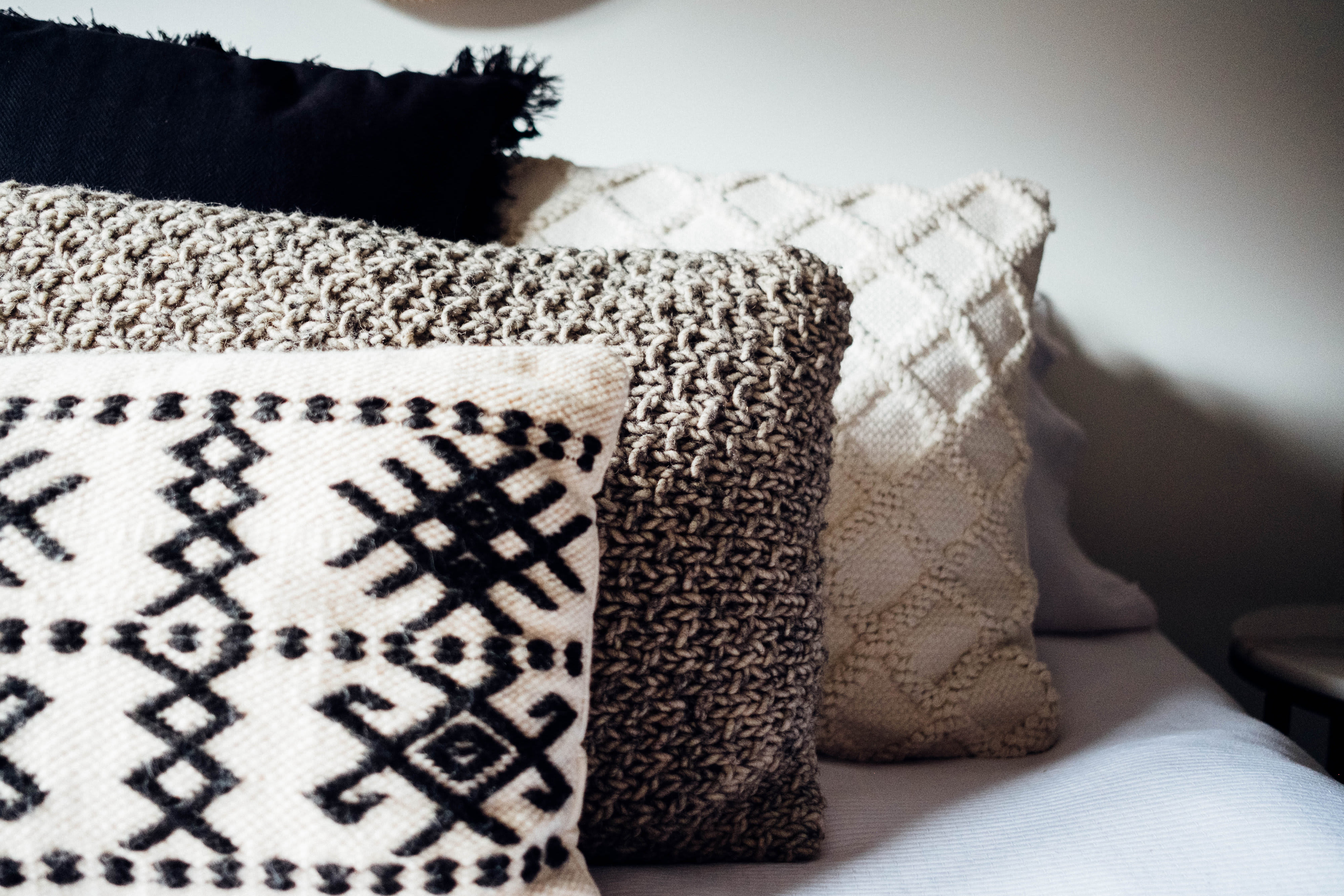 pillows in a staged room